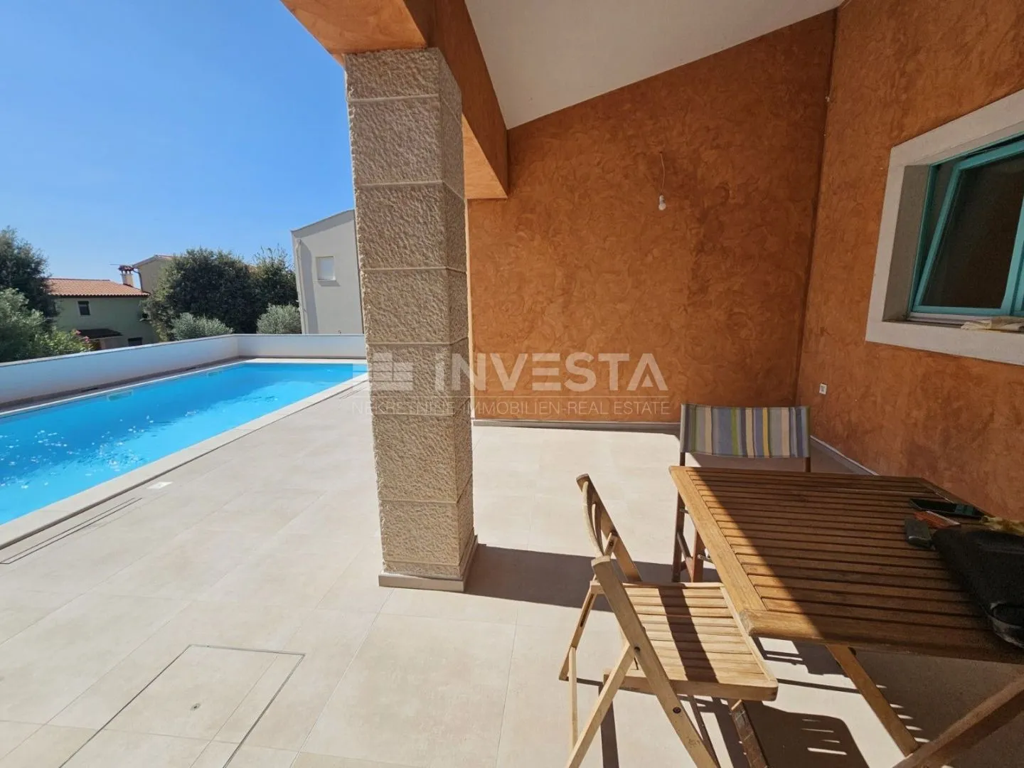 barbariga, vila s bazenom u toskanskom stilu na mediteranu, pogled more - slika 7