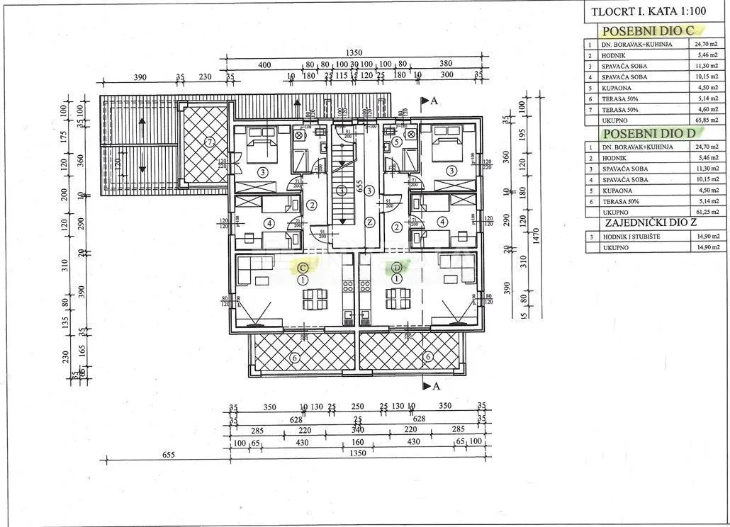 poreč okolica - stan c 65,85 m2 na prvom katu, novogradnja - slika 6
