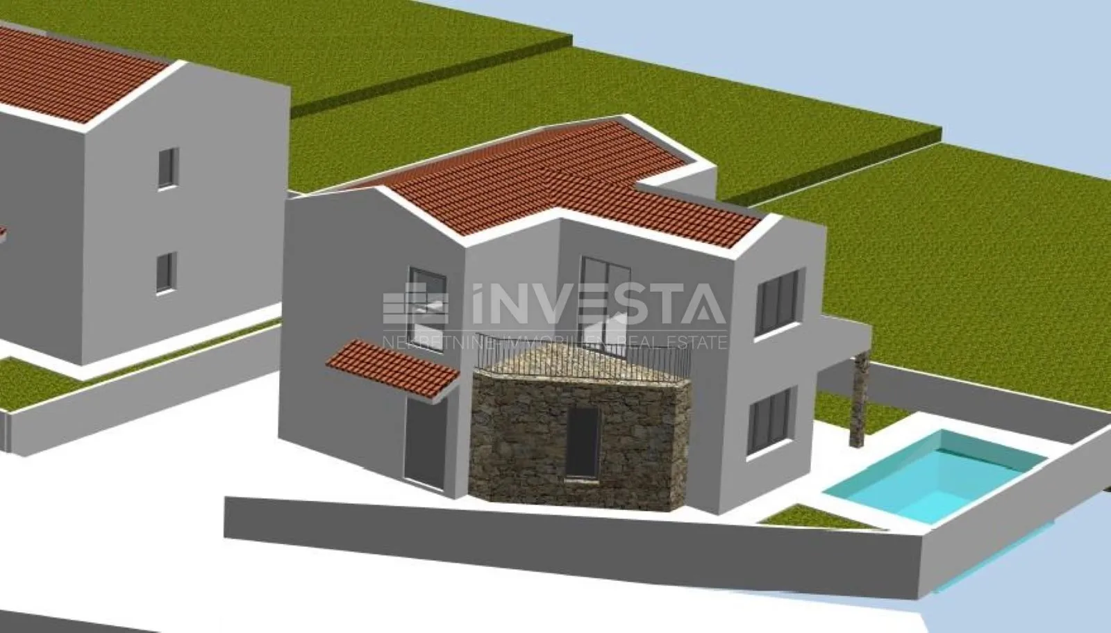 vodnjan okolica, građevinsko zemljište 305m2 s građevinskom dozvolom kuće 170m2 - slika 2
