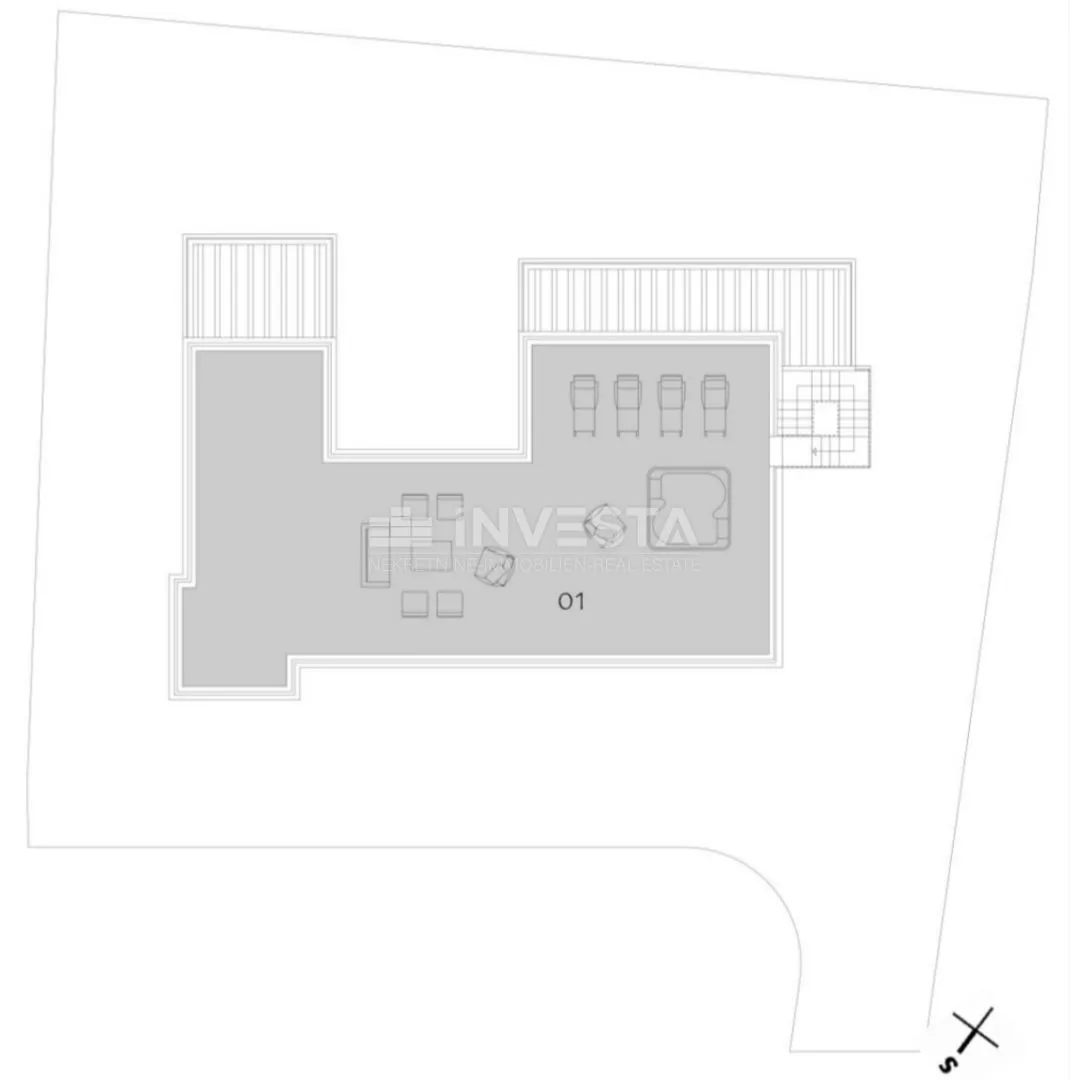 medulin, impozantna vila uz more s krovnom terasom - slika 36