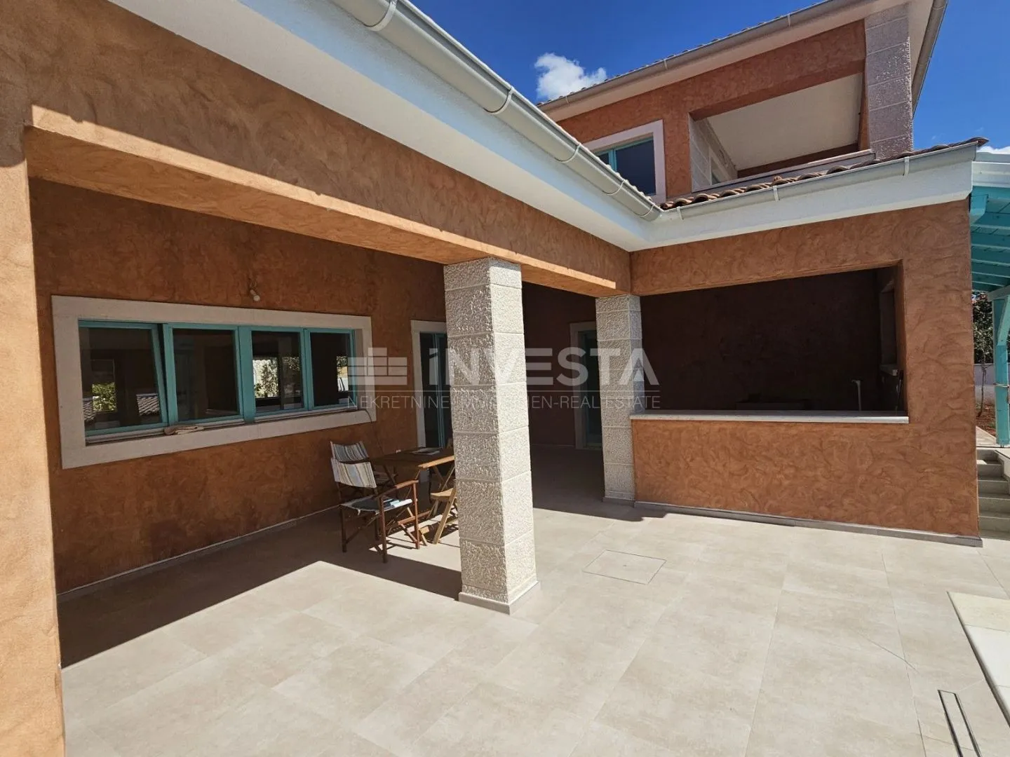 barbariga, vila s bazenom u toskanskom stilu na mediteranu, pogled more - slika 3