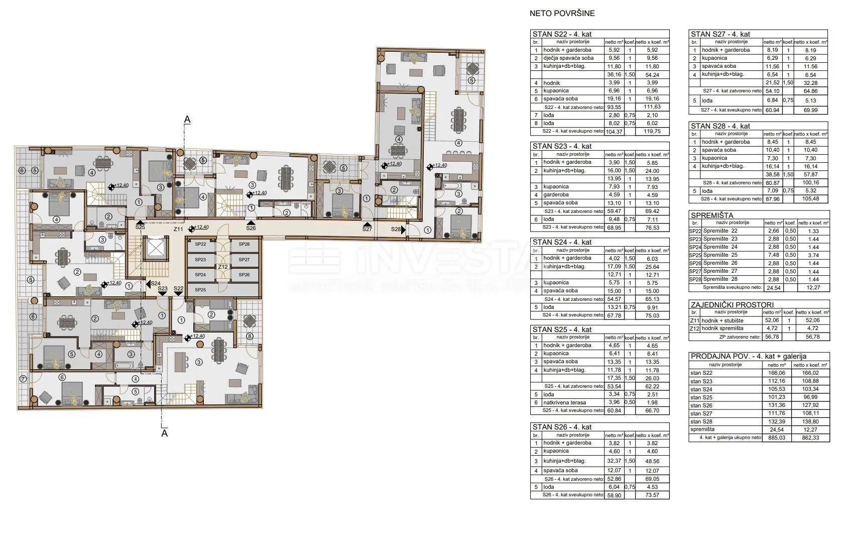pula, centar, dvoetažni stan na 4.katu 166 m2, 3ss+db, novogradnja - slika 11