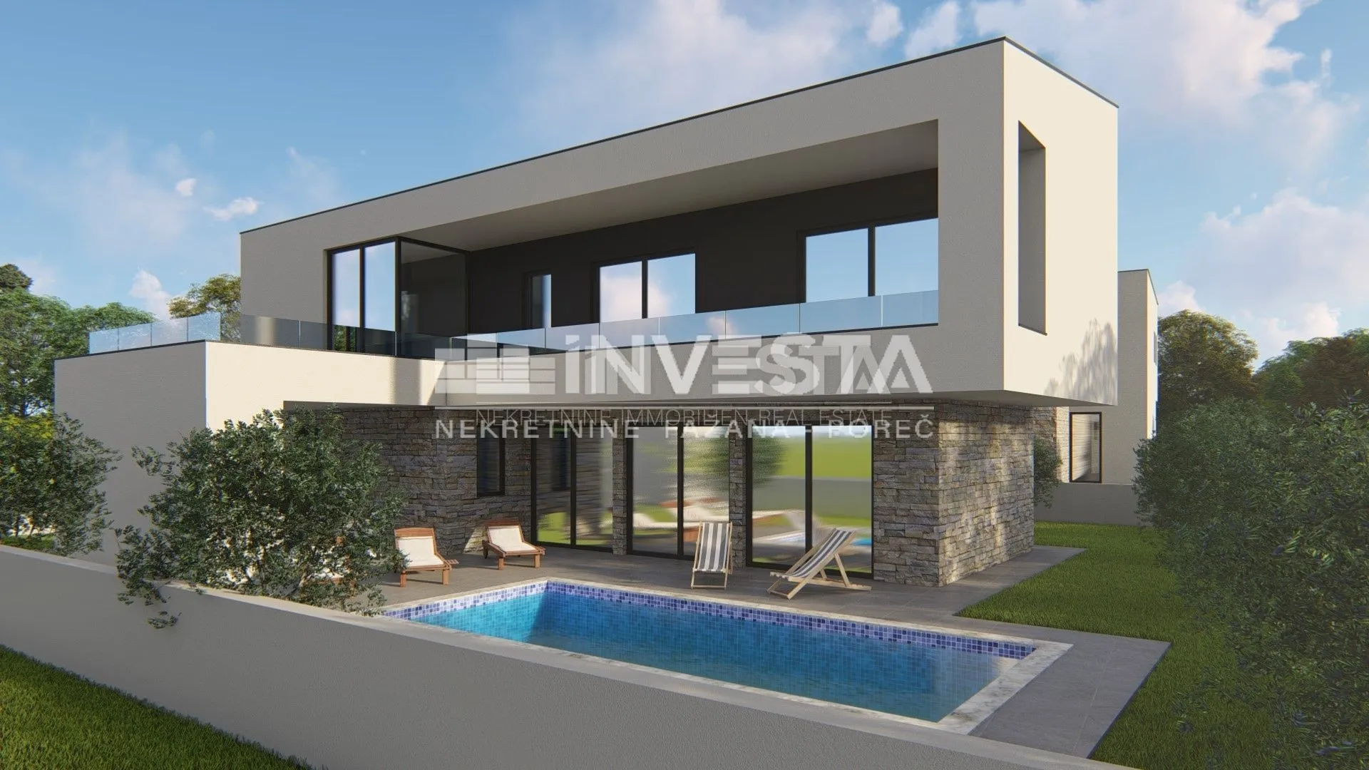 istra, marčana okolica, vila za odmor s bazenom, 2 km od mora, novogradnja - slika 2