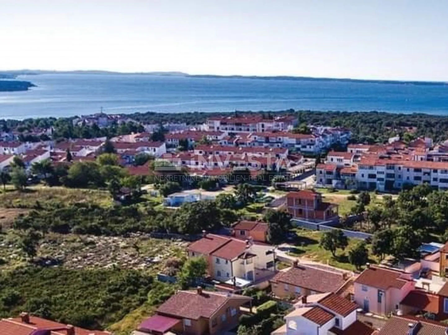 barbariga, zemljište s građevinskom dozvolom, pogled more - slika 2