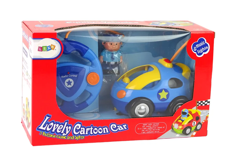 remote control car for toddlers police + policeman + remote control - slika 4