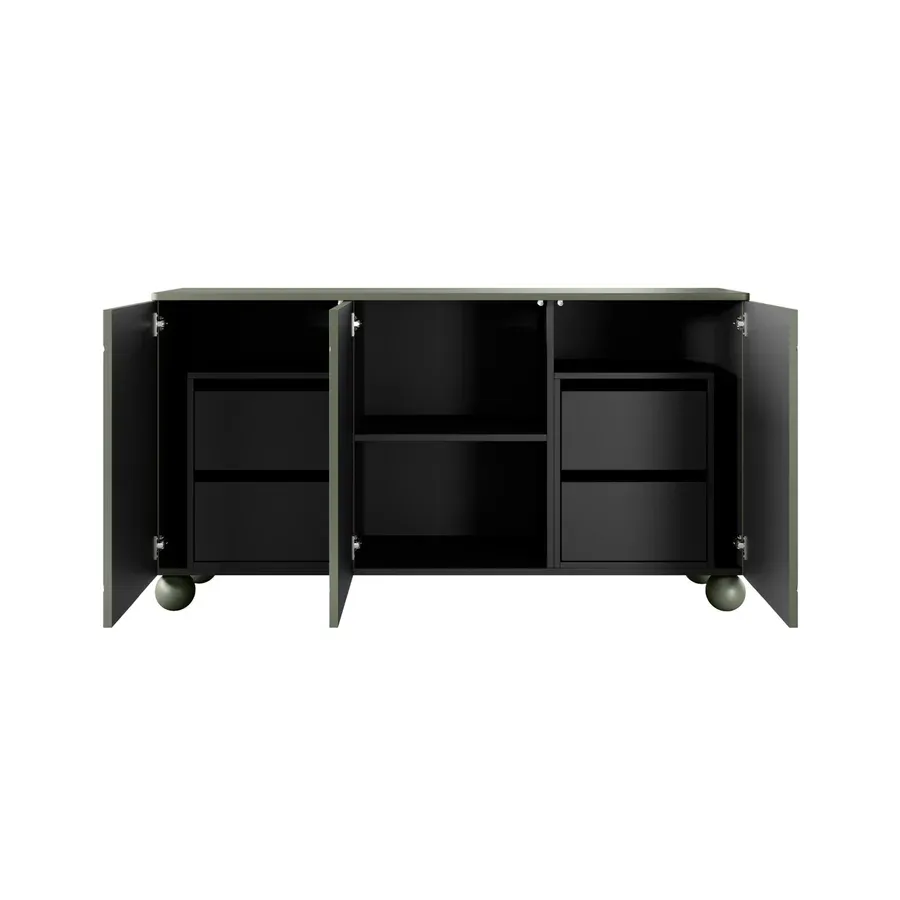 komoda sonatia 150cm, 3 vrata i 4 ladice, materijal: mdf - slika 4