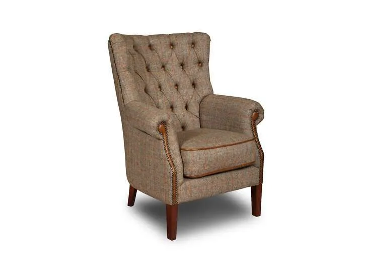 chesterfield harris tweed hebe fotelja - slika 2