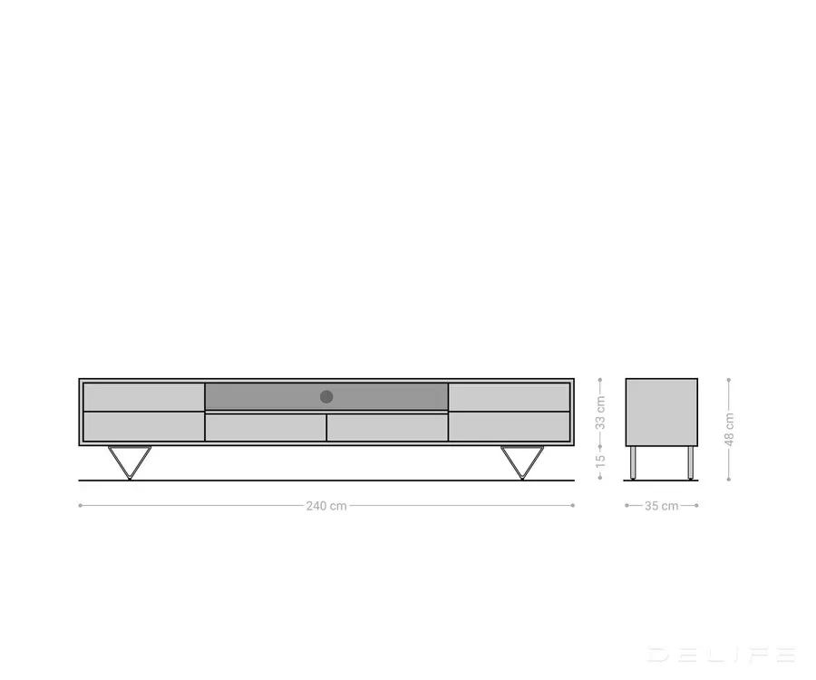 komoda eloi 200x33cm, materijal: bagrem - slika 8