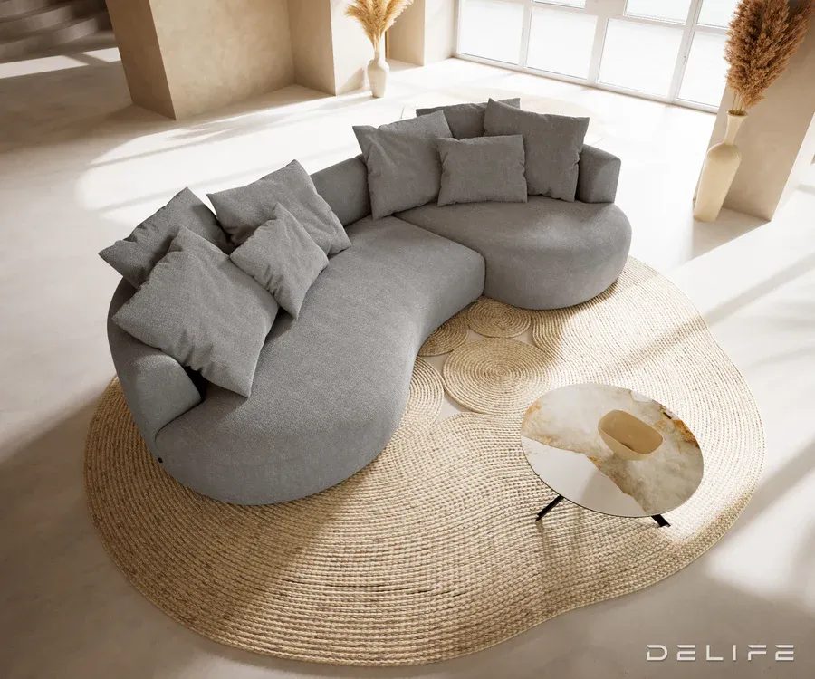 sofa edina 328x166cm, materijal: strukturirana tkanina - slika 3