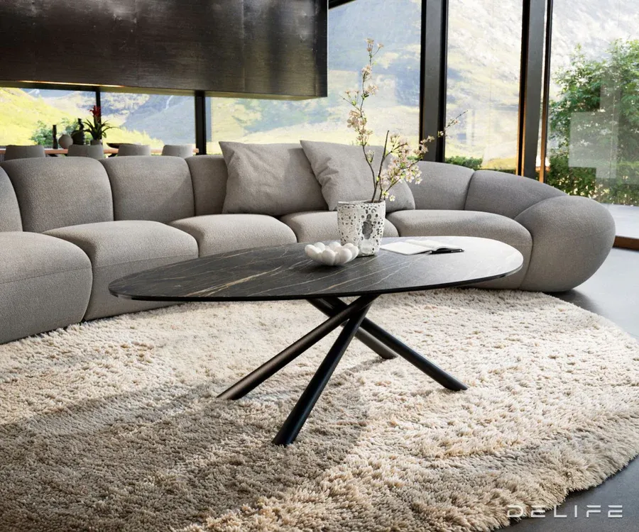 Klub stolić Edge 140x76cm, Materijal: Keramika Noir Desir - Čakovec