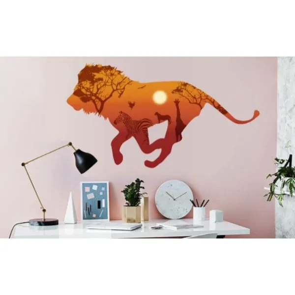 wall sticker ogromna naljepnica lav 130 x 67 cm - slika 2