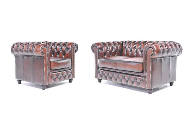 Chesterfield Set Garnitura Original Leather | 1 + 2 sjedišta - Ježdovec, Zagreb