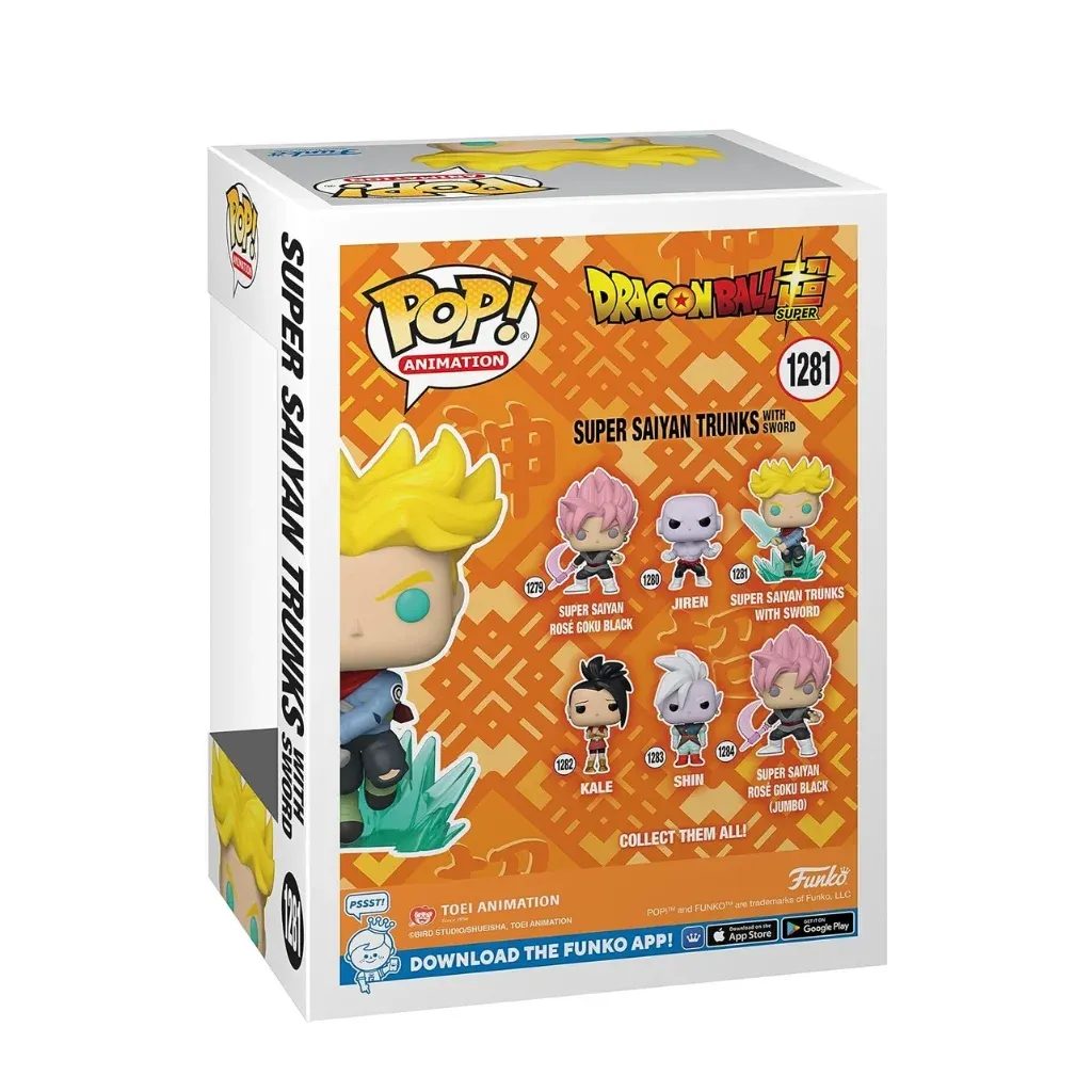funko pop! animation: dragon ball super saiyan trunks with sword 1281 - slika 2