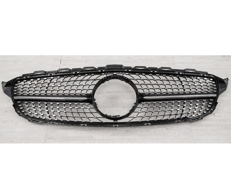 diamond maska za mercedes a-b-c-e-cla-gla-glc klasa- srebrne-crne - slika 11