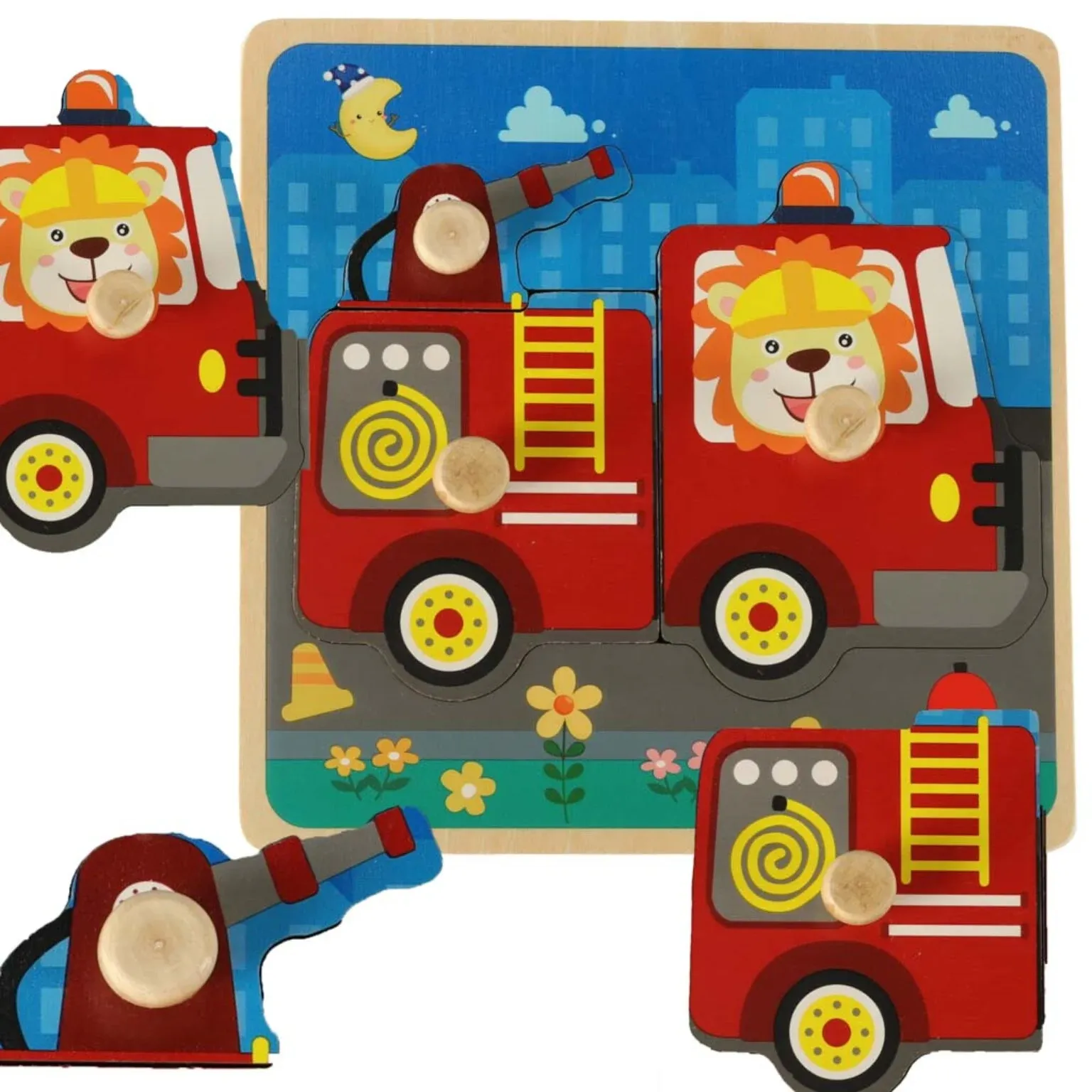 Puzzle drvene – vatrogasna postaja s drškom za slaganje - Nedeljanec, Vidovec