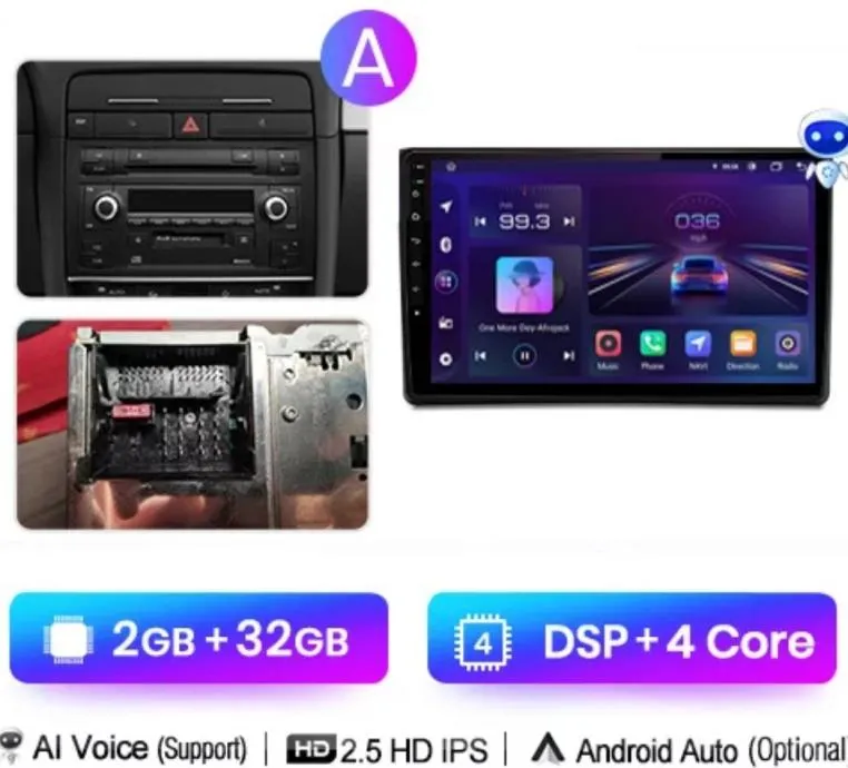 Original MULTIMEDIJA AUDI A4 B6 S4 ANDROID 11 WIFI GPS PARKING KAMERA - Čakovec