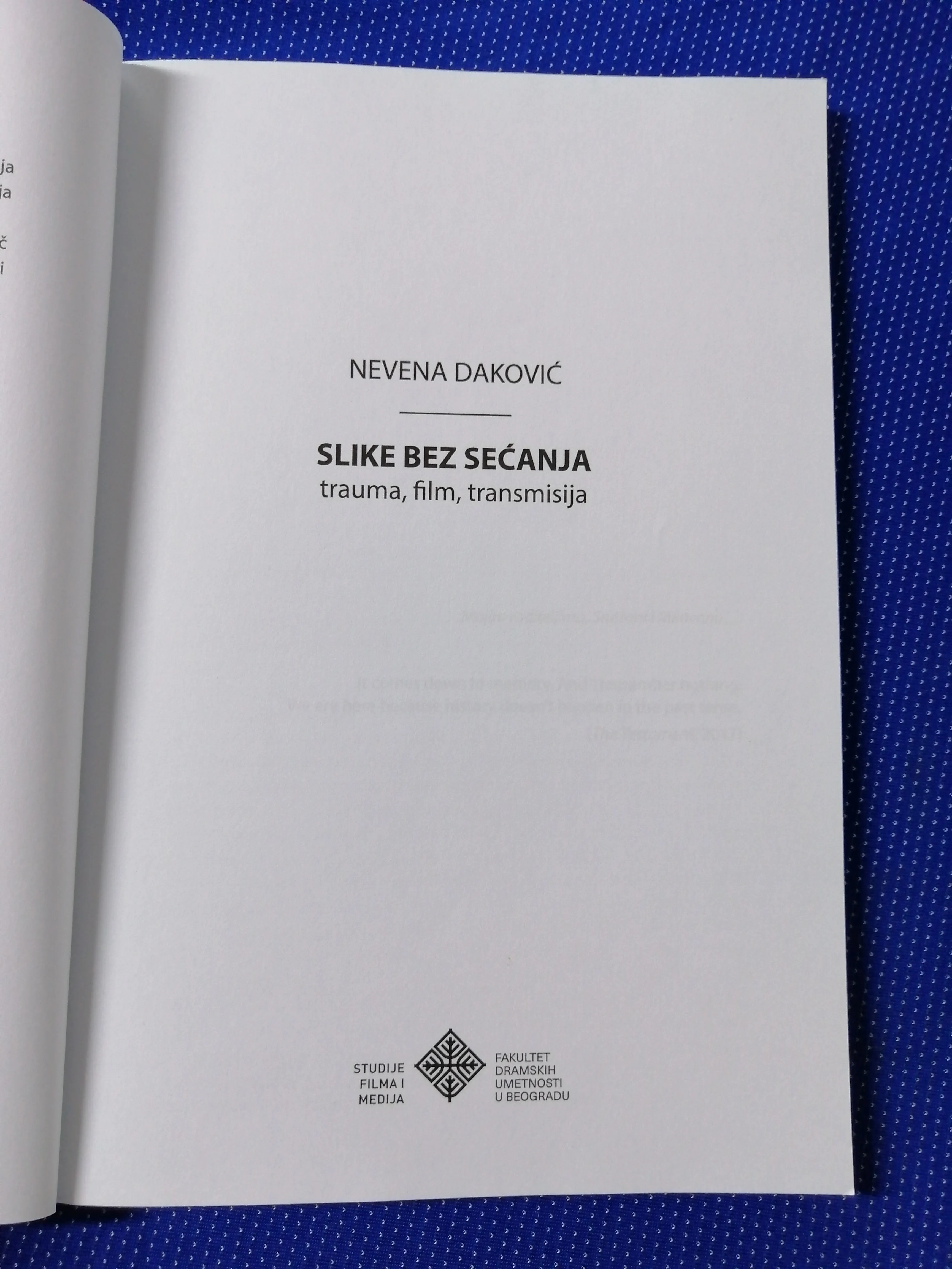 nevenka daković – slike bez sećanja : traume, film, transmisija (b19) - slika 2