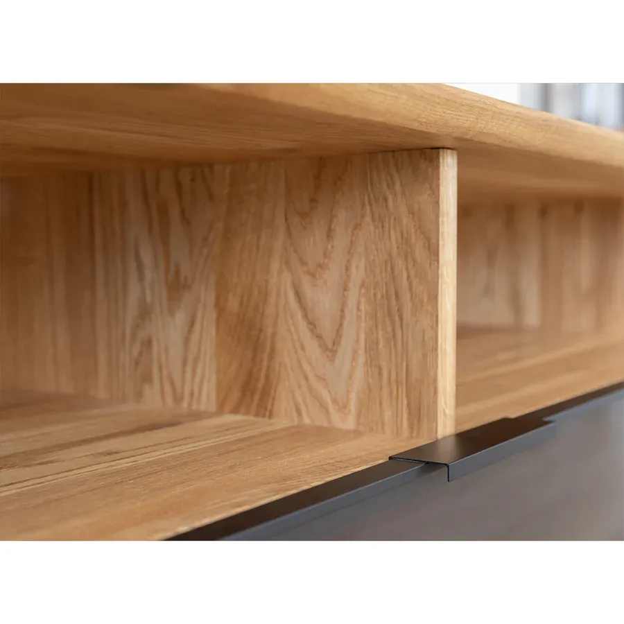 tv komoda modern loft 160x50cm, materijal: masivno drvo hrast - slika 8
