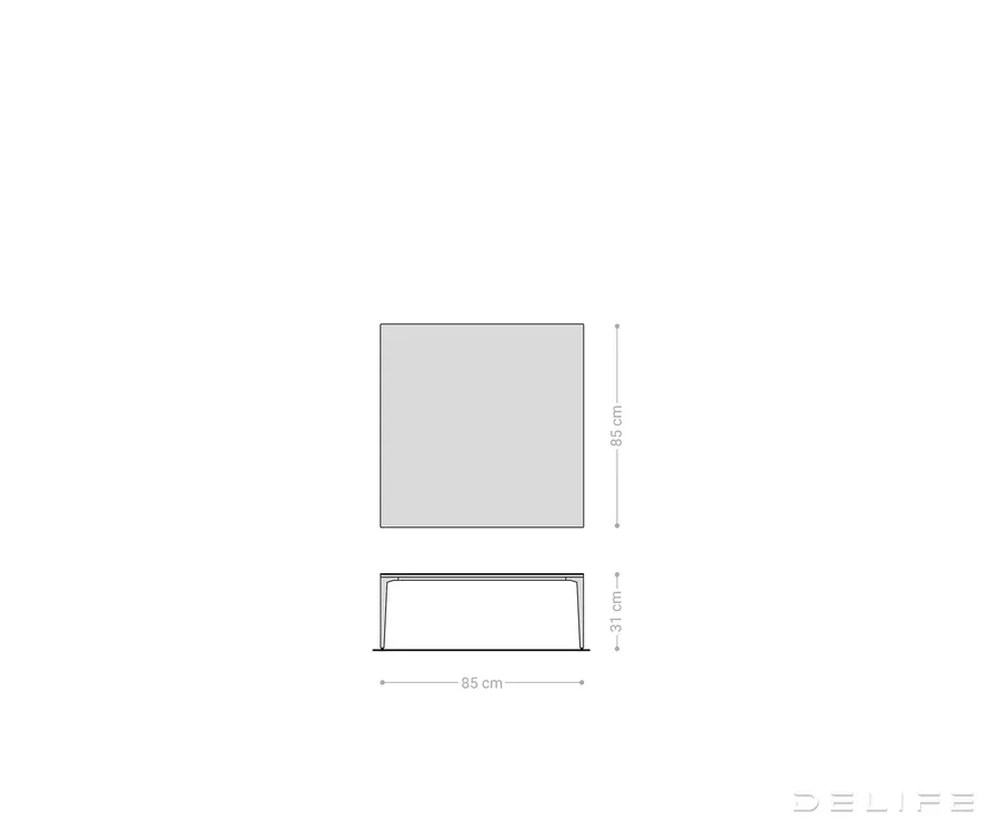 klub stolić levente 85x85cm, materijal: keramika laminam nero greco - slika 8