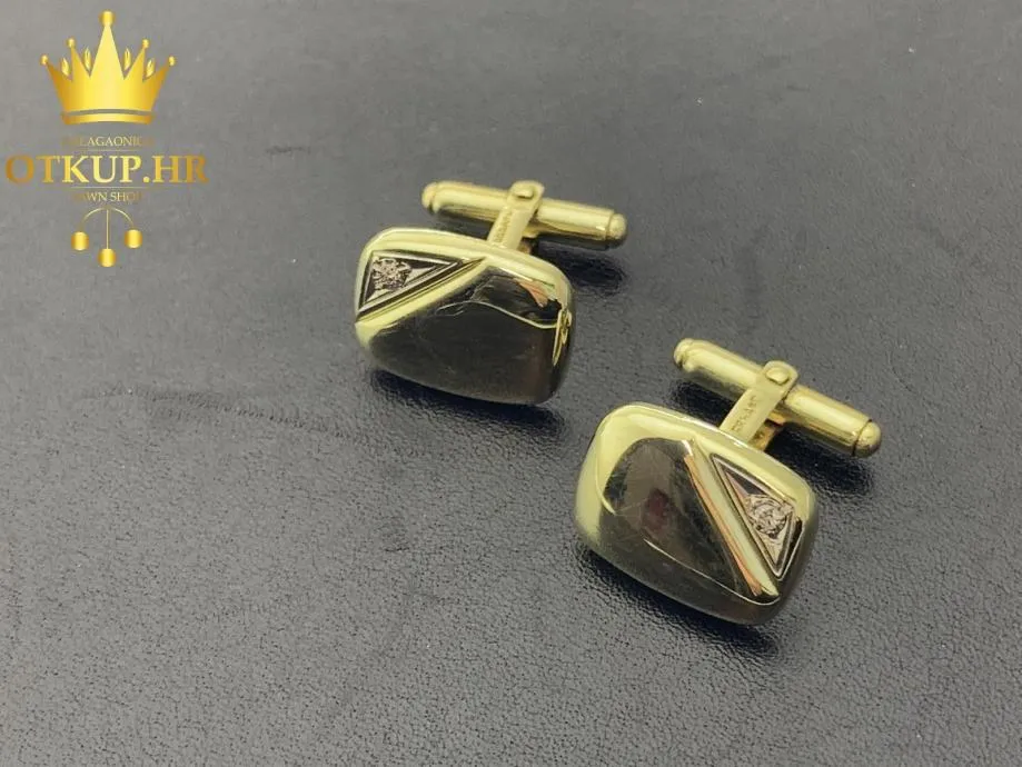 ZLATNE MANŽETE S DIJAMANTIMA 6,38g 14K / R1, RATE !! - Zagreb