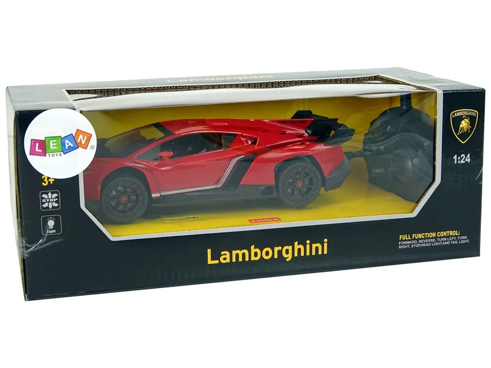 auto na daljinsko upravljanje1:24 lamborghini veneno - crveni - slika 6