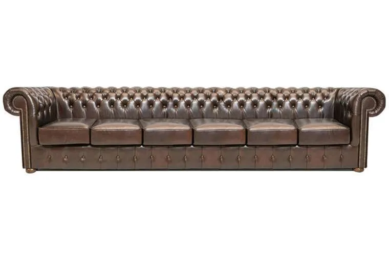 Chesterfield Garnitura Class Leather | 6-sjedišta | Cloudy Brown Dark - Ježdovec, Zagreb