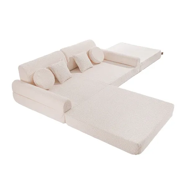 velika modularna sofa za djecu - premium bijela - slika 4