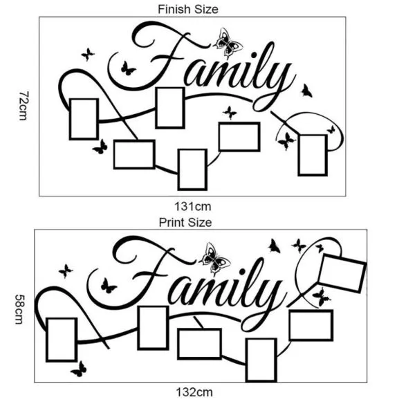 dekorativna zidna naljepnica - family - okvir za fotografije - slika 4