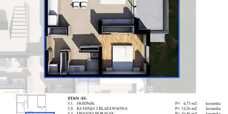 labin, novoizgrađeni stan u urbanoj vili s5 - slika 8