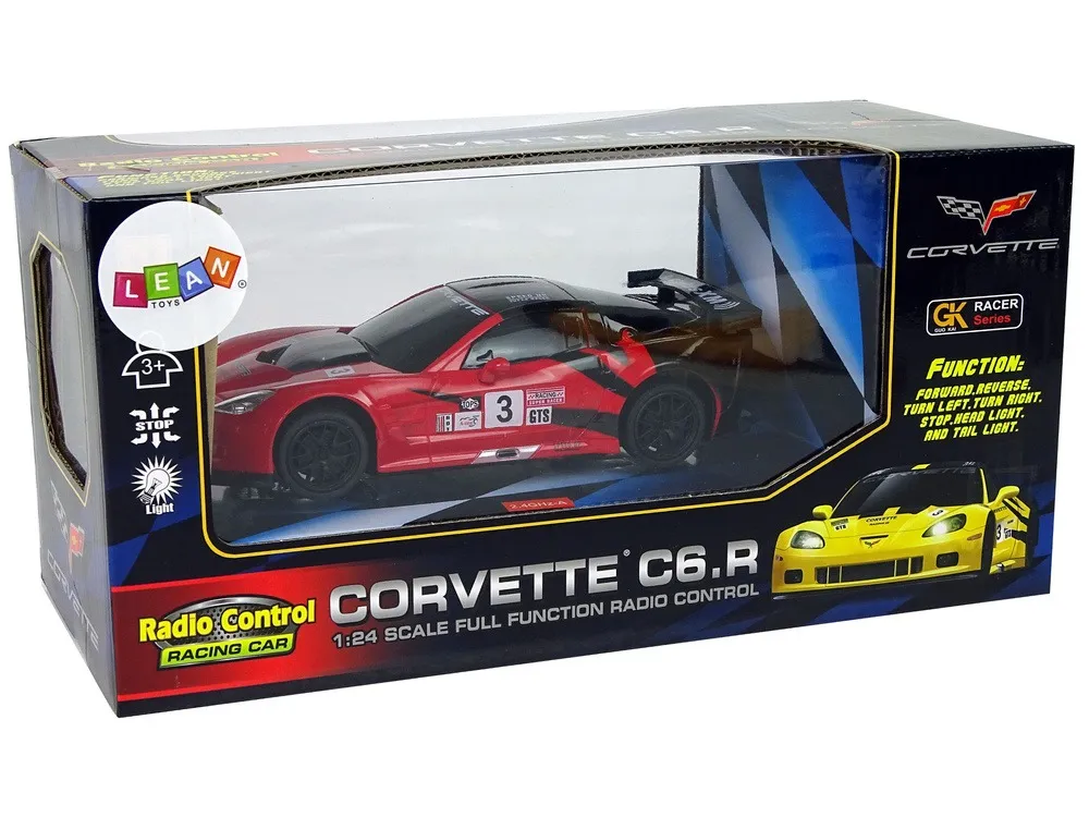 auto na daljinsko upravljanje 1:24 corvette c6.r - crveni - slika 7