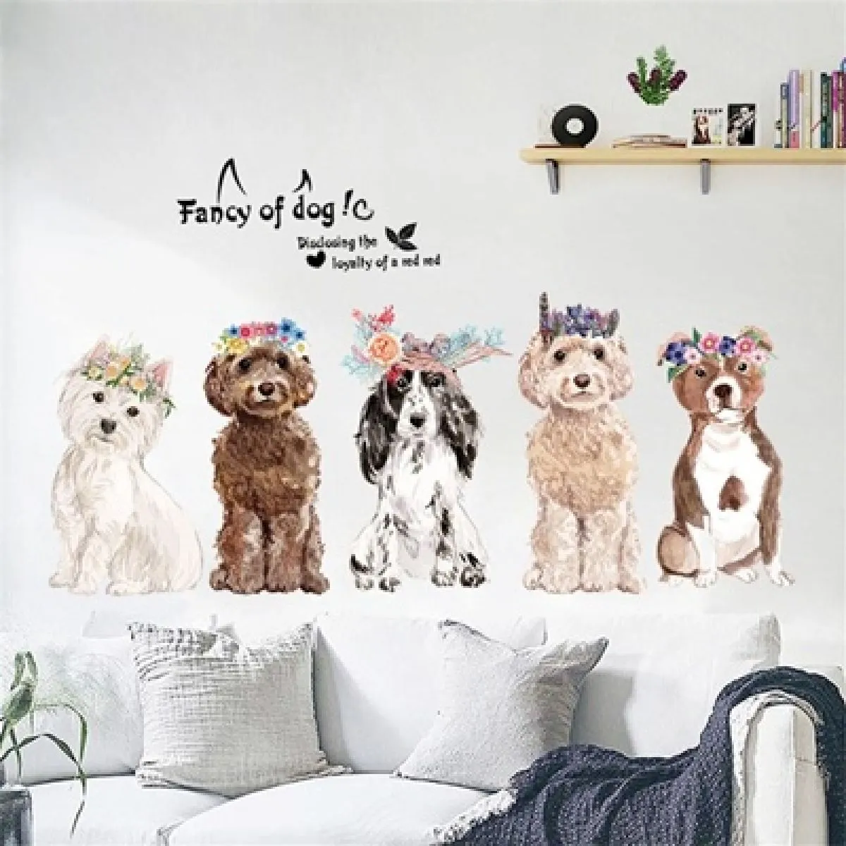zidna naljepnica - cute dogs - slika 2