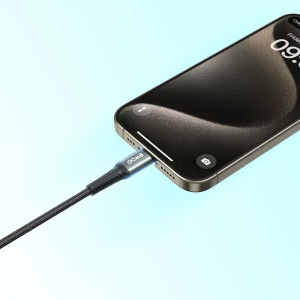 usb-c na usb-c kabel za brzo punjenje pd 60w najlon 1m max bwoo - slika 3