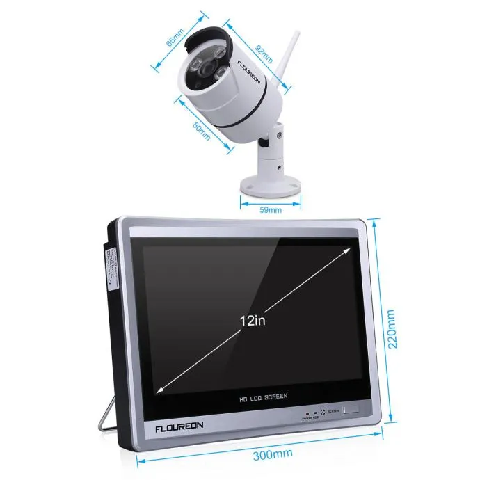video nadzor 4 wifi kamere + monitor - slika 2
