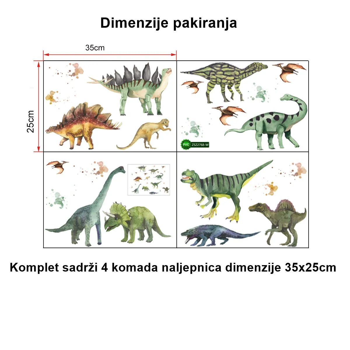 zidna naljepnica dinosaurs - slika 6