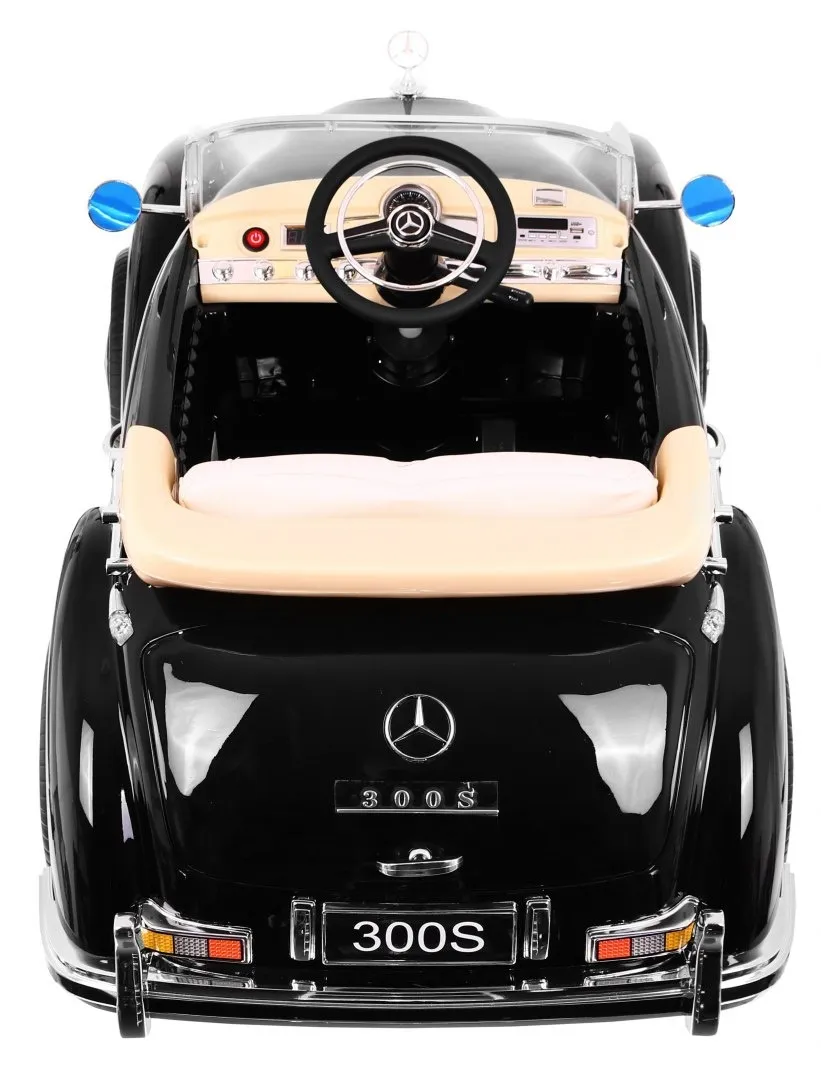 licencirani auto na akumultor mercedes benz 300s retro - crni/lakirani - slika 5