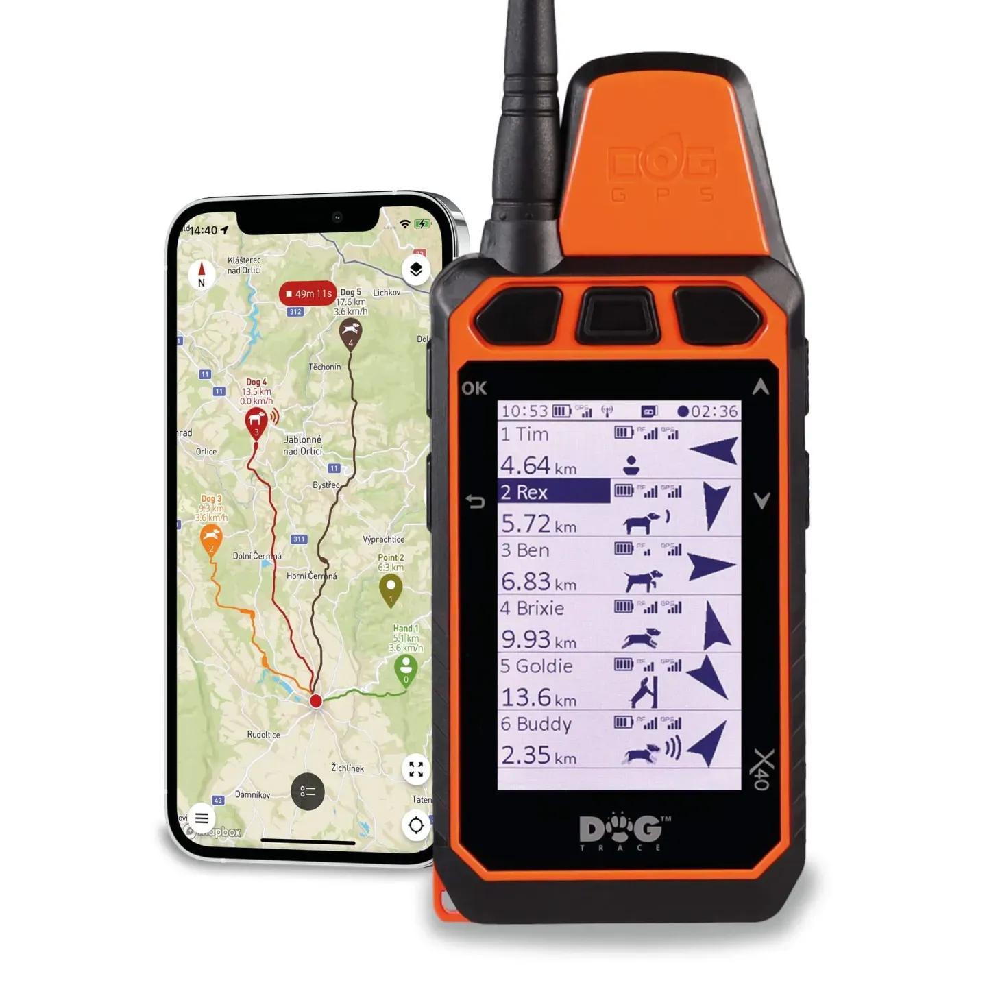 Prijemnik - ručni uređaj za GPS za pse DOG GPS X40 - Poreč