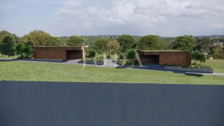 motovun okolica,građenisko zemljište sa projektom za 4 ville sa bazenima - slika 2