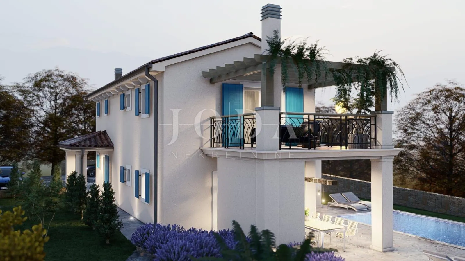 istra – rabac mediteranska kuća s bazenom i pogledom na more - slika 4