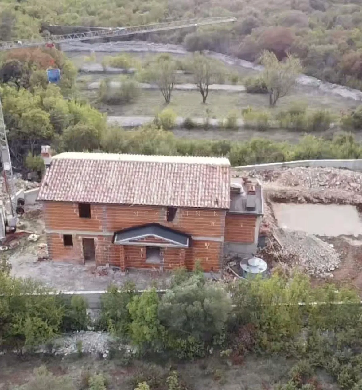 labin, okolica, kuća u izgradnji s pogledom na more - slika 3