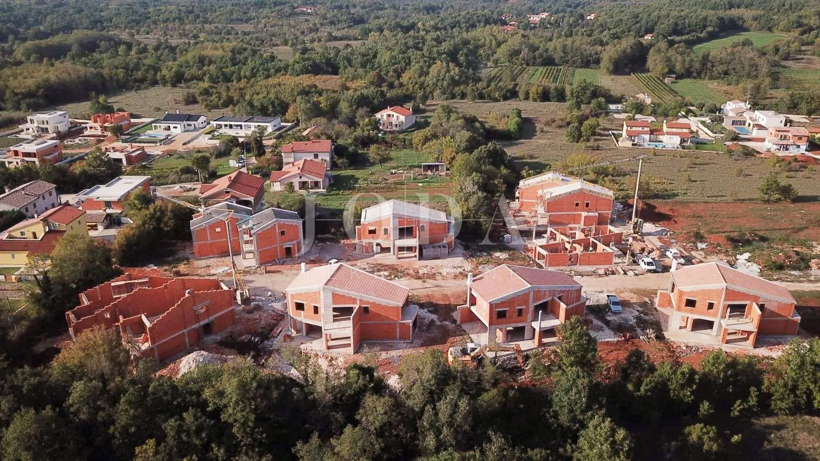 labin, okolica, projekt villa sa započetom gradnjom - slika 5