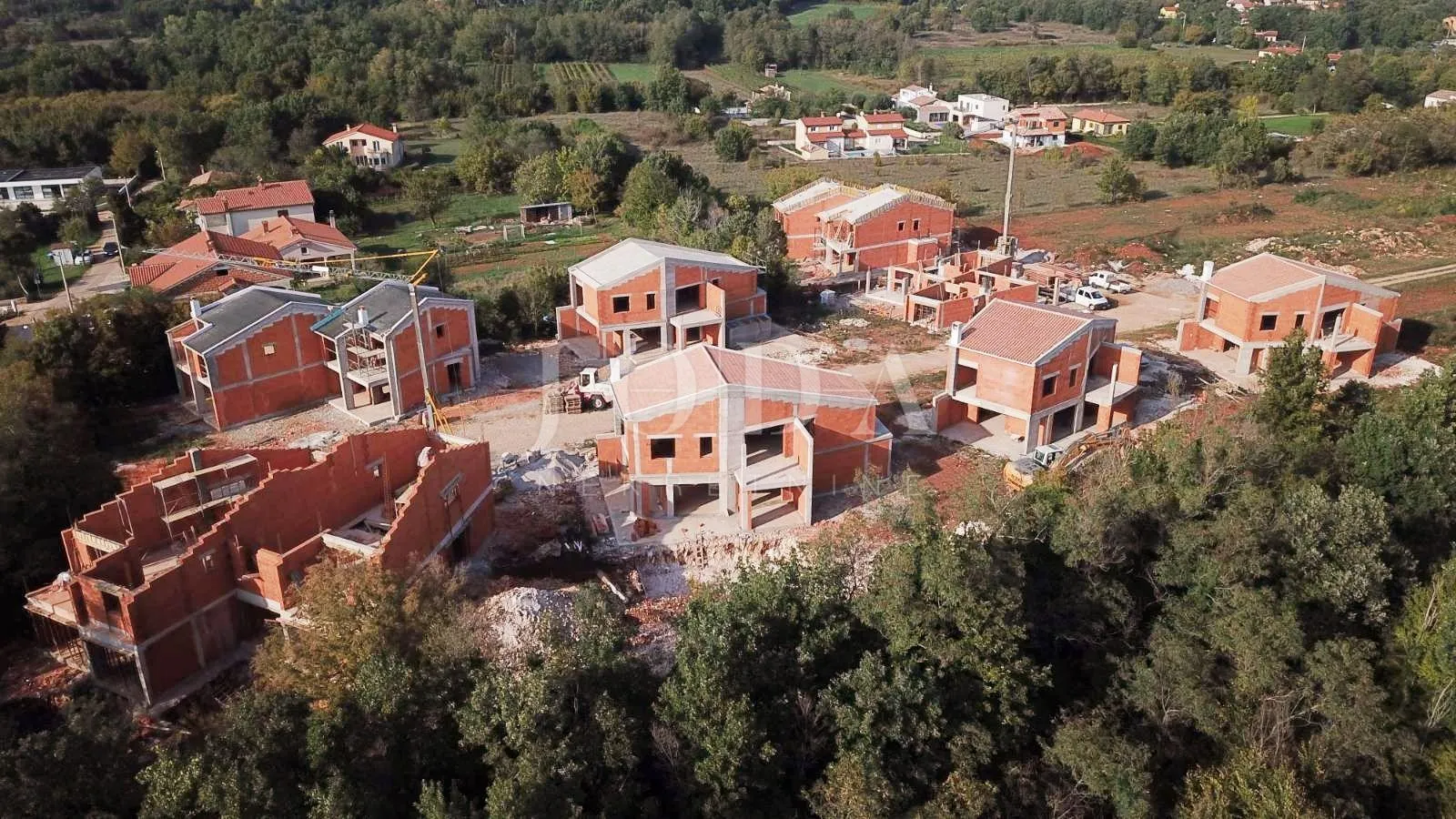 labin, okolica, projekt villa sa započetom gradnjom - slika 6