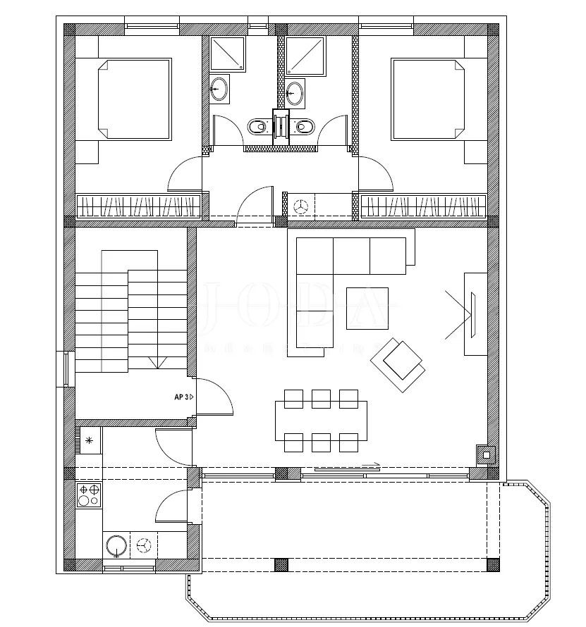 dramalj, novouređena kuća s pet apartmana i bazenom - slika 43