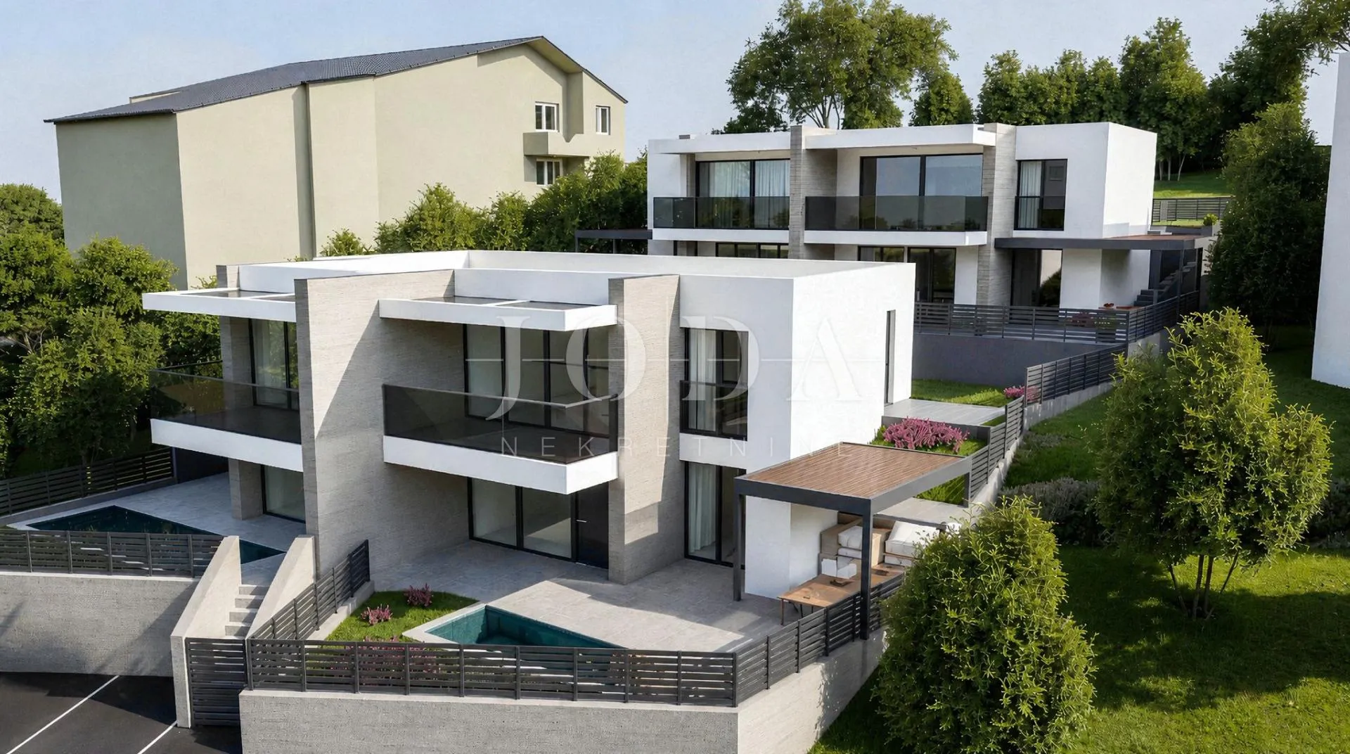 selce luksuzne moderne vile s bazenom i pogledom na more - slika 5