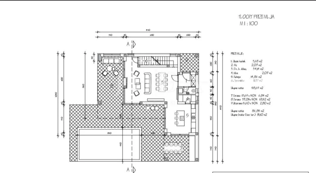 kršan, moderna villa na kraju mjesta - slika 7