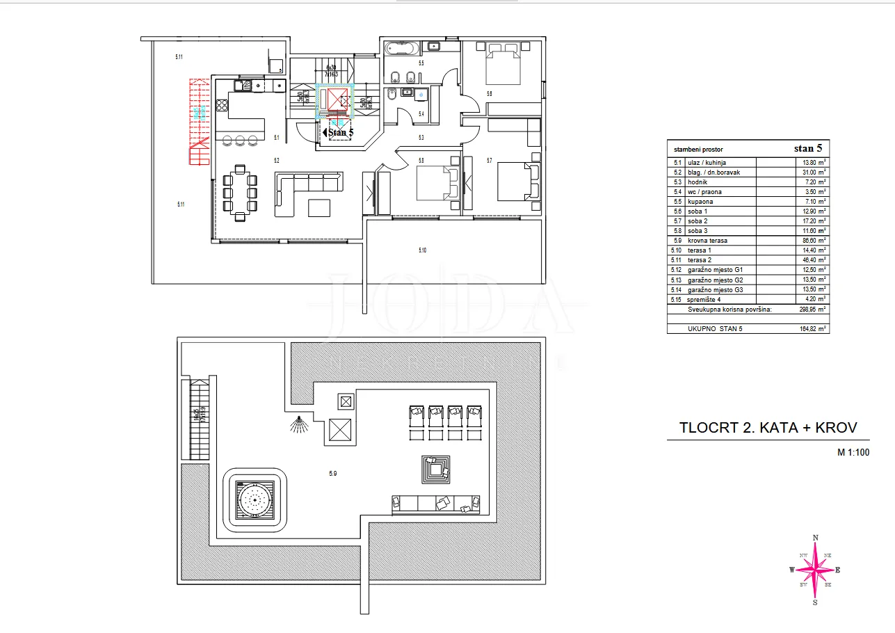 kantrida, luksuzni penthouse s panoramskom terasom i tri garažna mjesta - slika 43