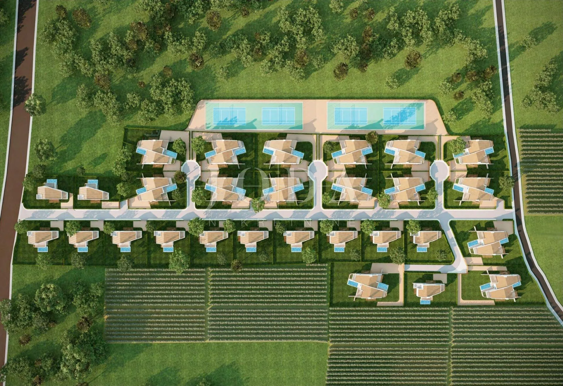 labin, okolica, projekt villa sa započetom gradnjom - slika 2