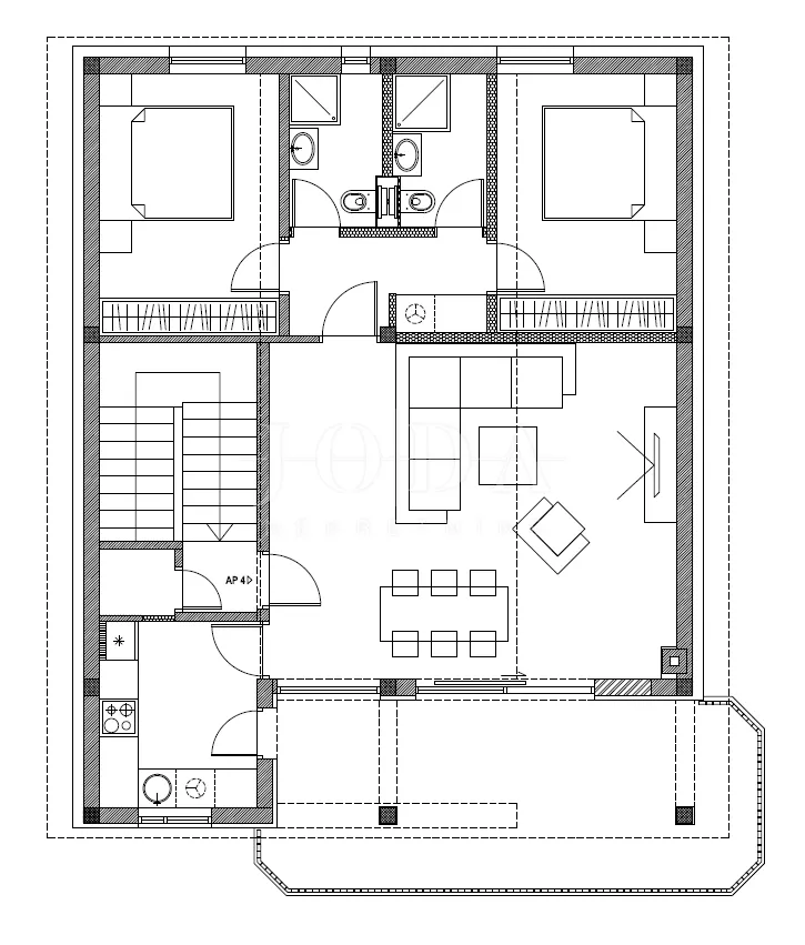 dramalj, novouređena kuća s pet apartmana i bazenom - slika 44