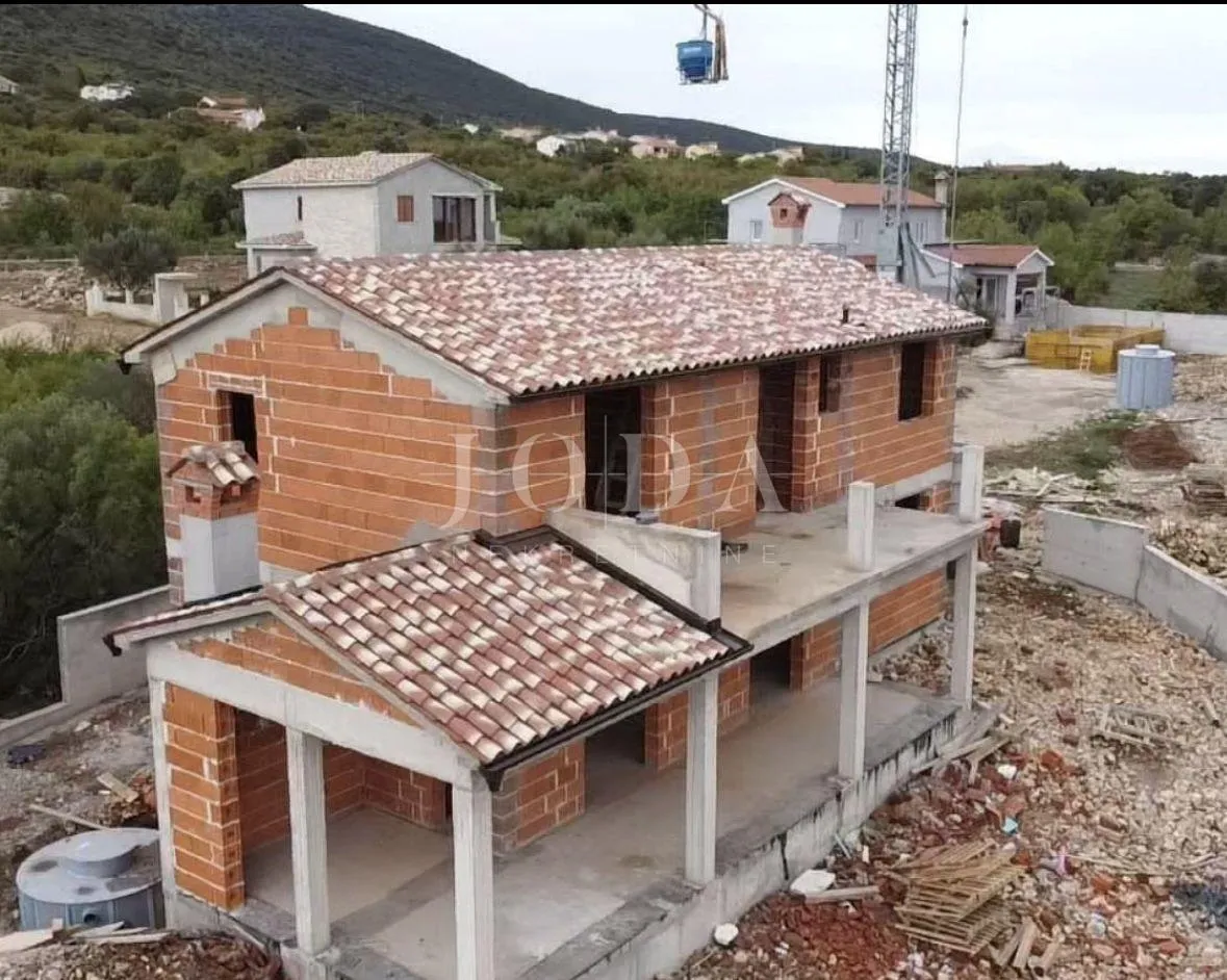 labin, okolica, kuća u izgradnji s pogledom na more - slika 2