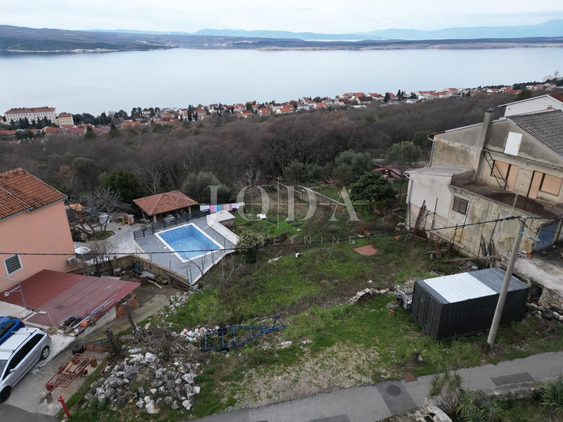 Građevinsko zemljište 430 m² s pogledom na more – Crikvenica