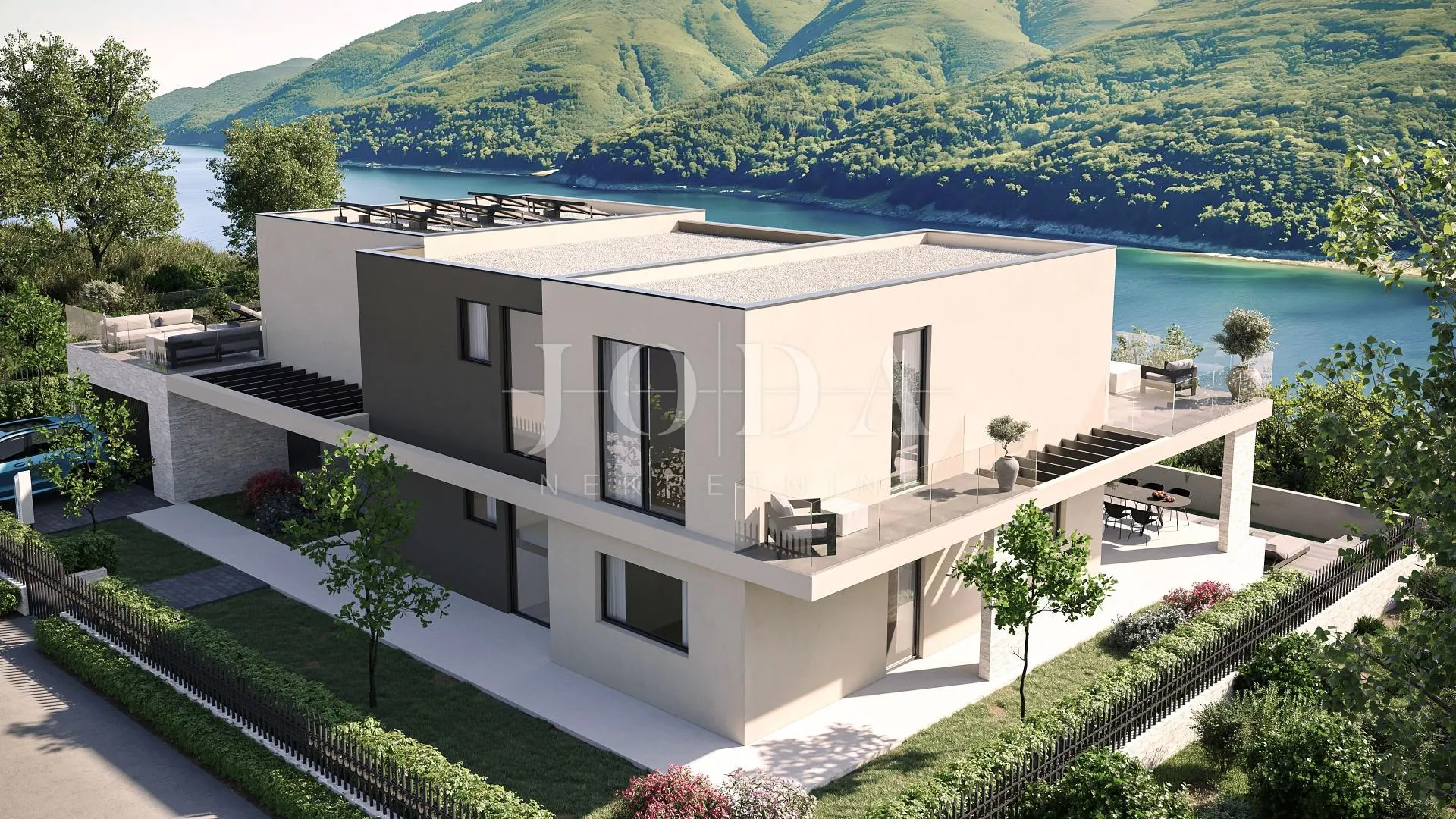 Labin, okolica, Villa u fazi roh-bau, na moru sa jedinstvenim pogledom - Duga Luka, Labin